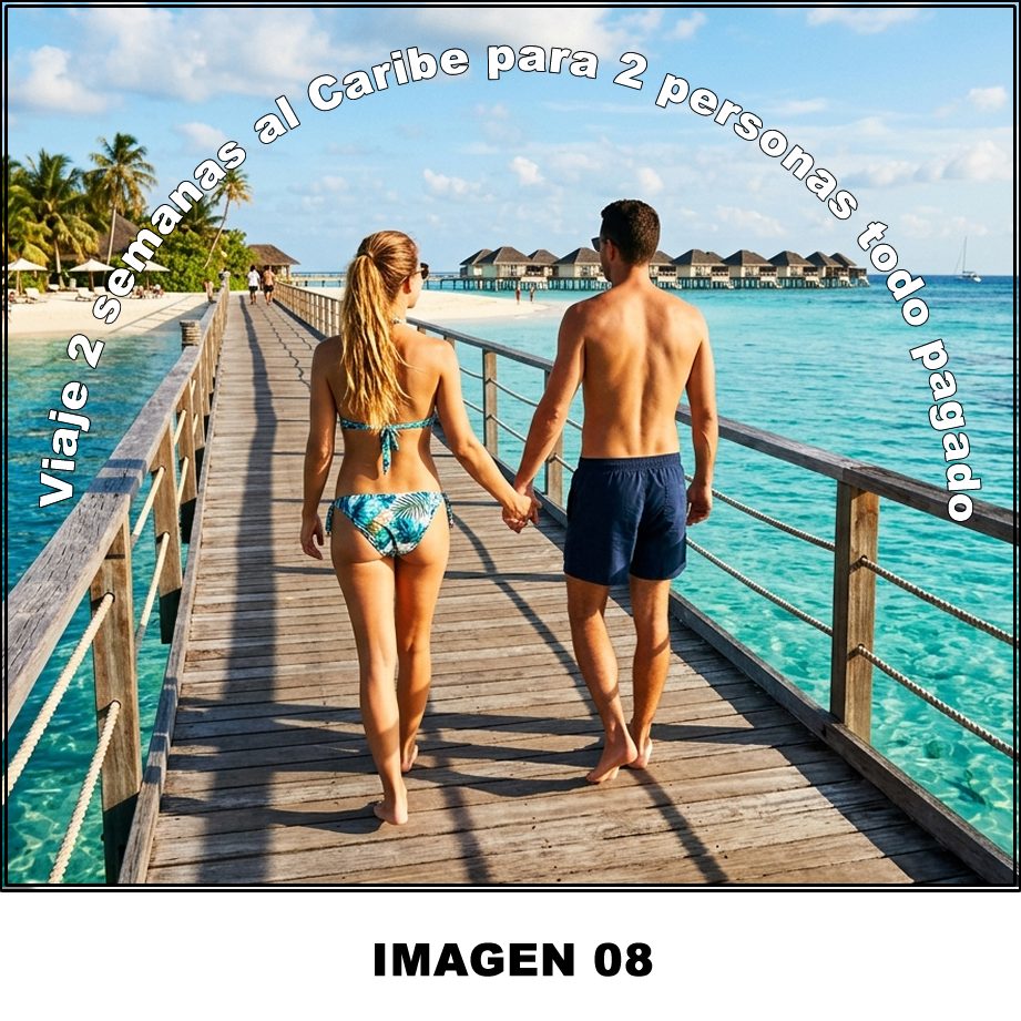 Viaje para 2 personas 15 días al Caribe todo incluido